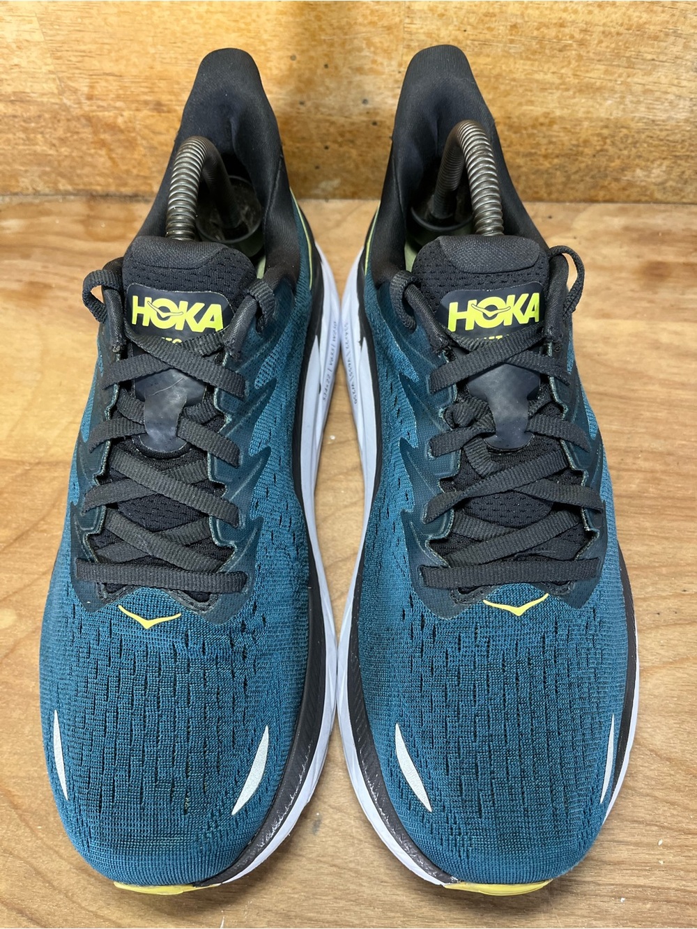 Hoka One One Clifton 8 Mens Size 8 Wide Running Shoes Sneakers Blue Coral - Picture 3 of 12